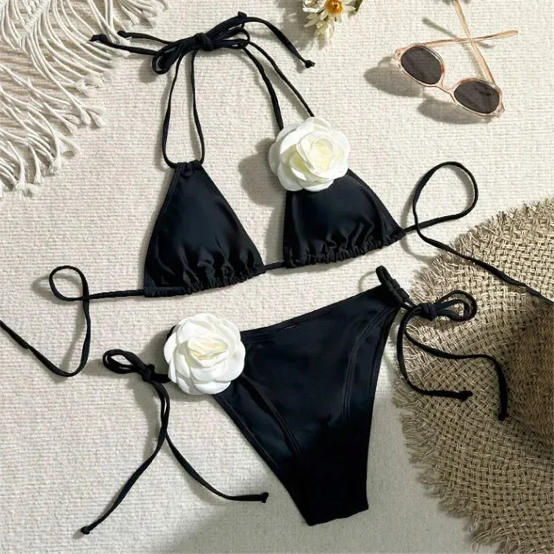 Rose Flower Brazilian Bikini