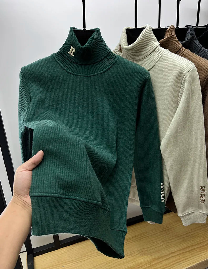 Luxury Embroidered High‑Neck Sweater