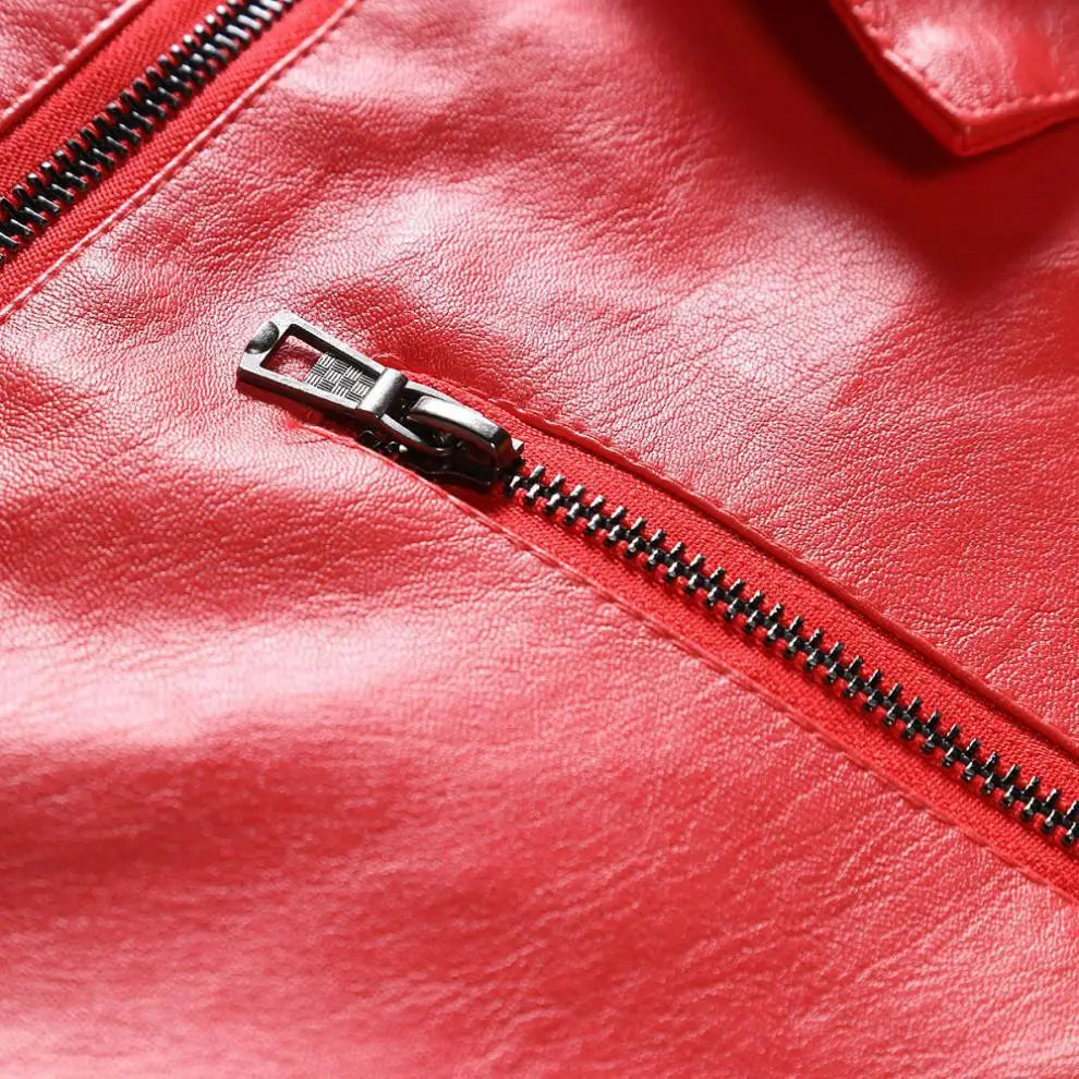 Slim PU Leather Rider Jacket
