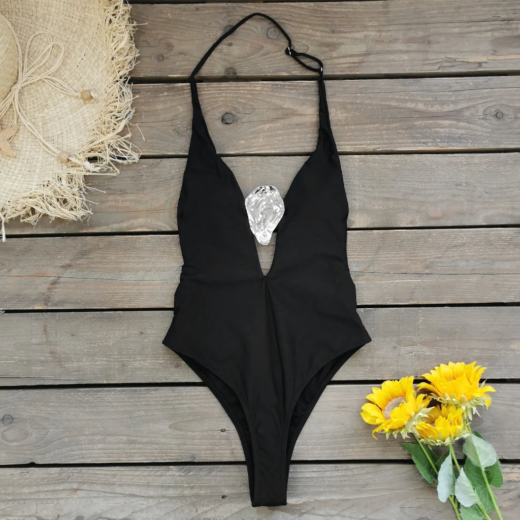 Women’s 2025 Deep V‑Neck Swimsuit With Skirt – High‑Leg Backless Bikini Set, Fashion Beachwear OutfitSexy Deep V Neck Swimsuit With Skirt Women 2 Pcs Suits 2025  High Leg Backless Swimwear Fashion Female Holiday Beachwear Outfits