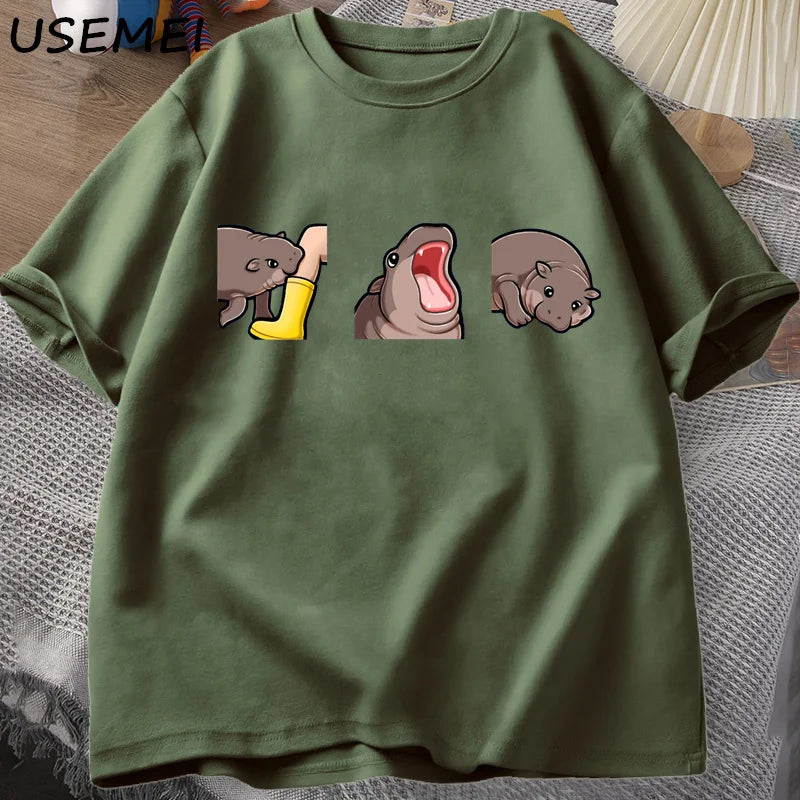 Moo Deng Baby Hippo T‑Shirt