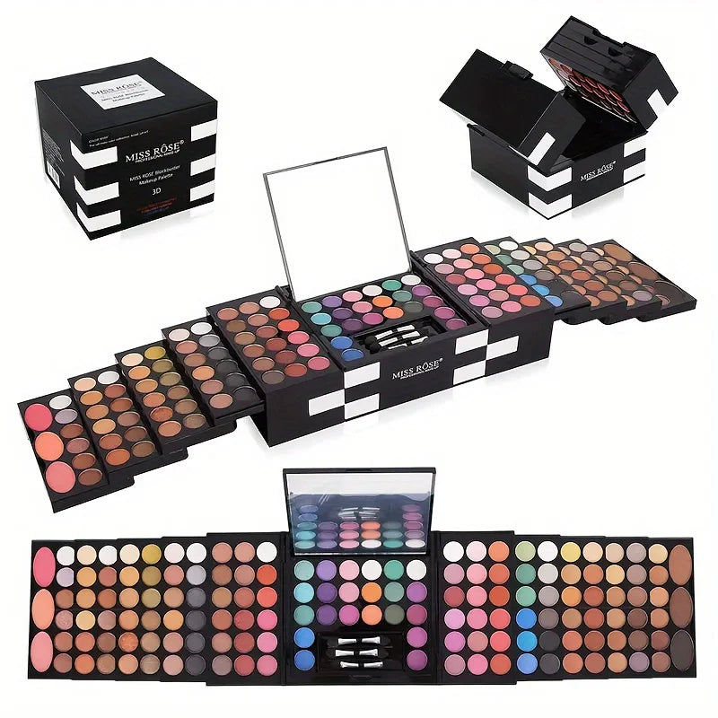 142‑Color Eyeshadow Palette with Blush & Eyebrow Powder – Professional Makeup Artist Full‑Face Kit