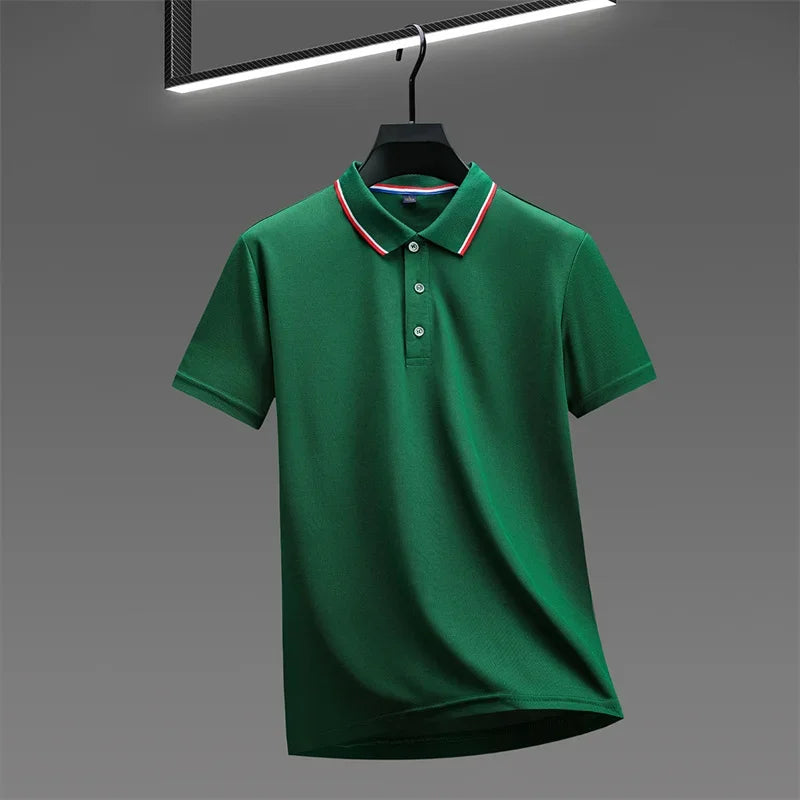 2025 Men’s Solid‑Color Polo Shirt – Summer Casual Short‑Sleeve Fashion Top | Comfortable & Versatile