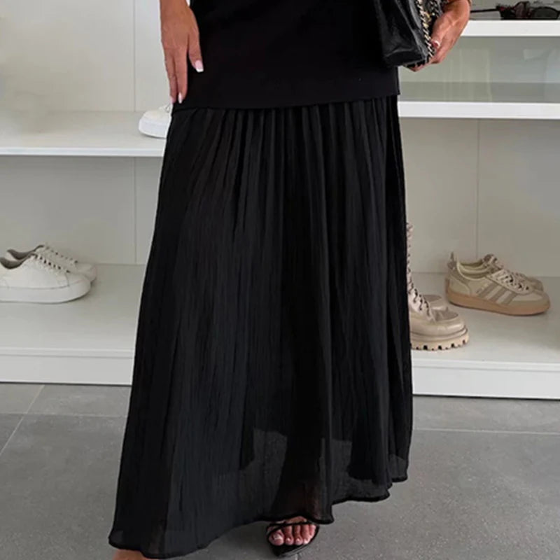Women’s Elegant Patchwork Knitted Two‑Piece Dress Set