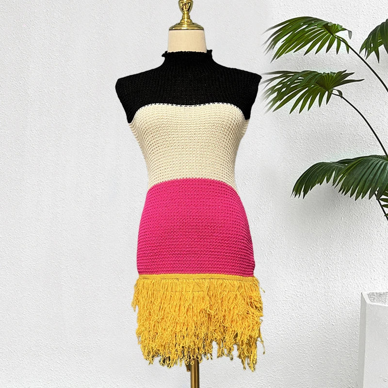 YuooMuoo 2026 Summer Sexy Openwork Stitching Dress — Sleeveless Bodycon Korean‑Style Party & Beach Vestidos