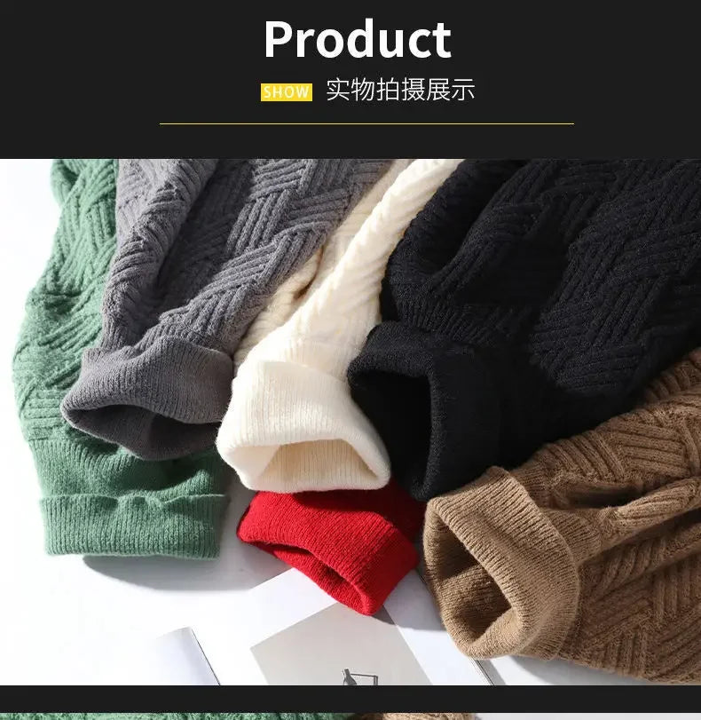 Men’s Winter Fleece Turtleneck Sweater