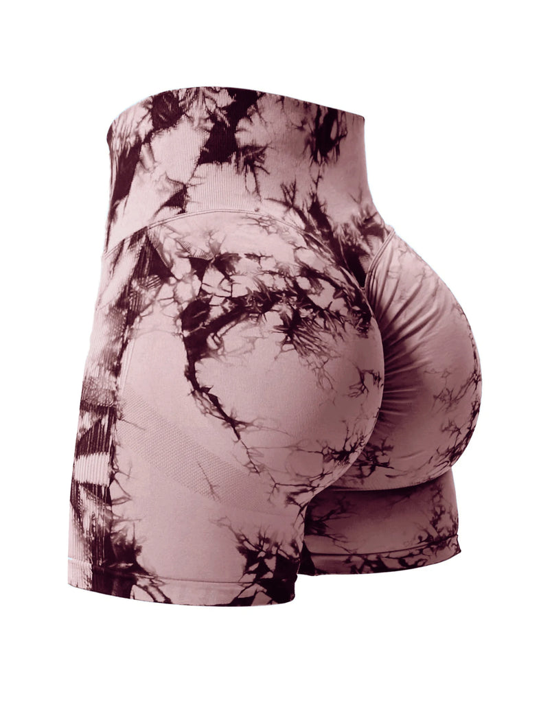 Tie Dye Seamless Butt Lifting Shorts – Women’s Fitness Running