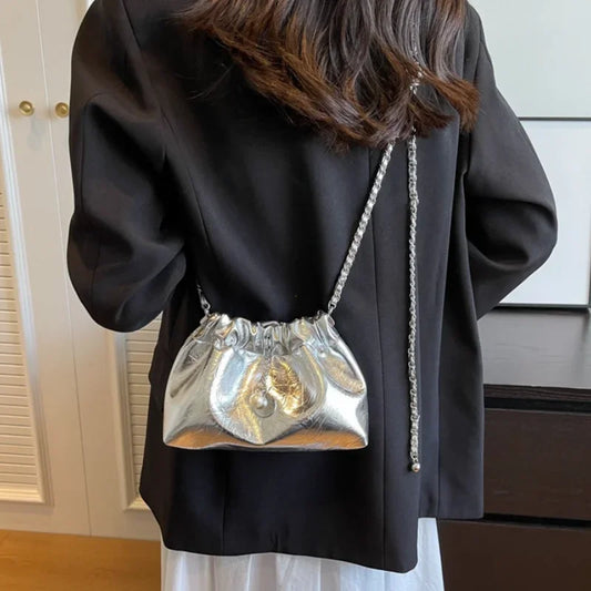Y2K Millennium Bag Women 2024 New High Sense Shoulder Bags Summer Chain Bag Fashion Bucket Bag Messenger Bags Purses Handbags