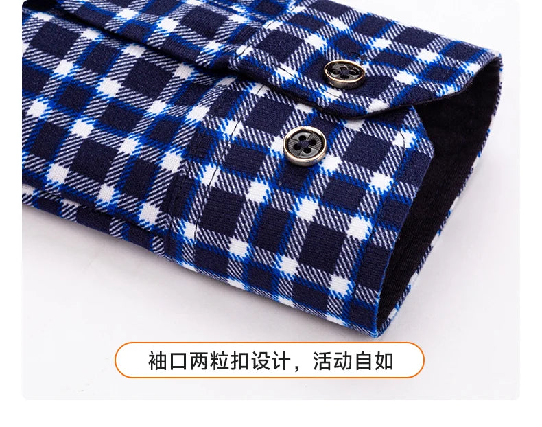 Men's double-sided fleece long-sleeved shirt 7XL8XL with fleece for warmth, thickening and cold resistance, casual winter