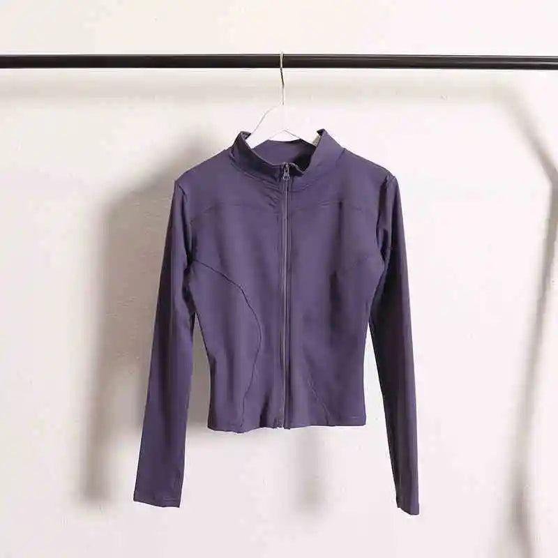 Gym Clothing Long Sleeve Running Fitness Yoga Top Wear Women Zipper Sports Jacket for Women