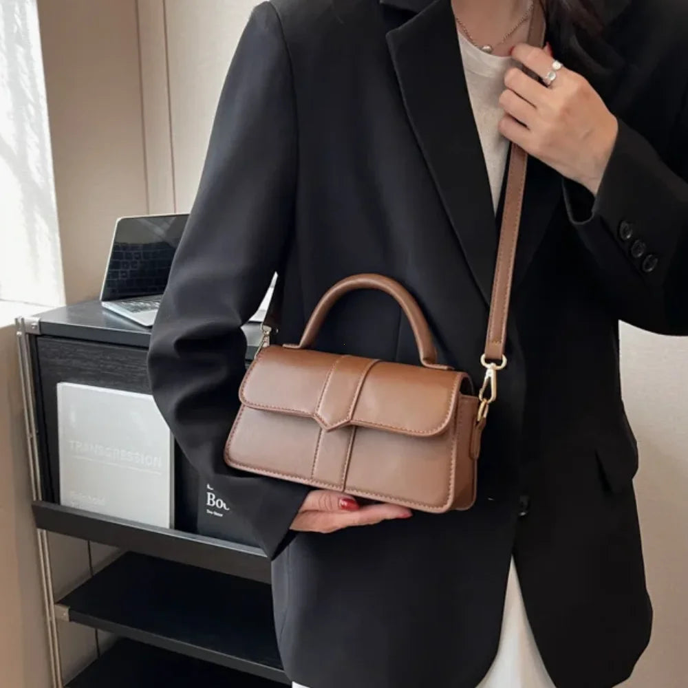 Pu Leather Shoulder Bag for Women Handbag  Fashion Crossbody Bags Vintage Underarm Bag Square Satchel Сумка Женская 2025 Тренд