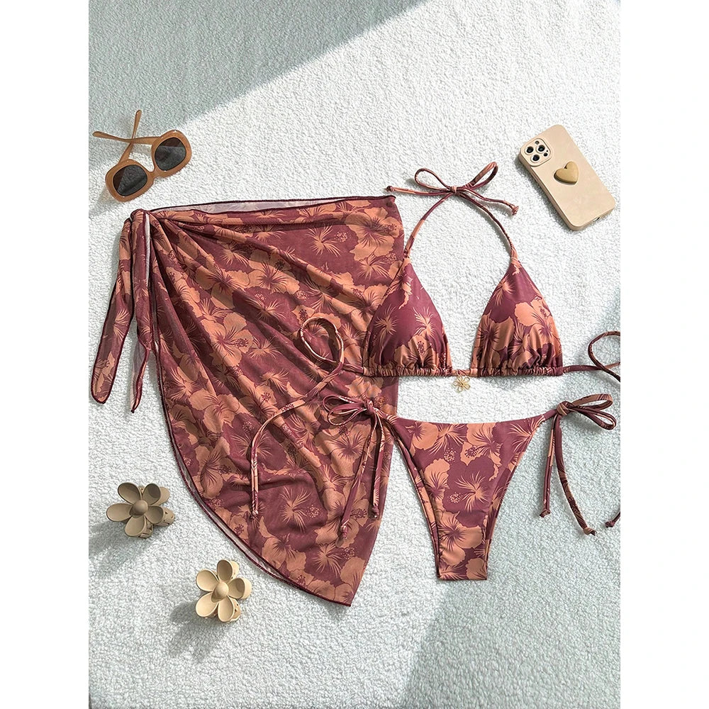 Trendy Two‑Piece Thong Swimsuit