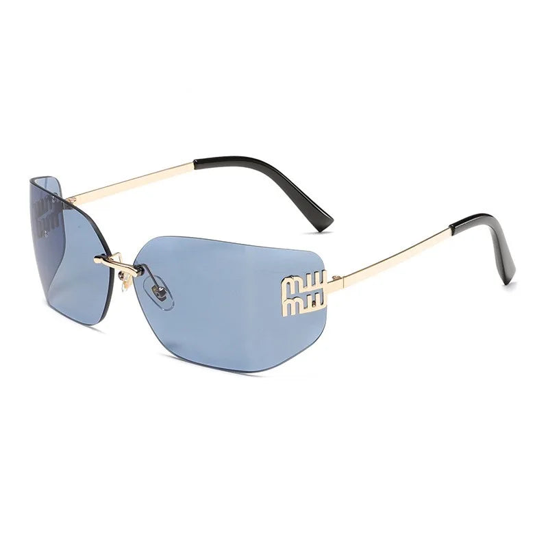 Zhang Yuanying's same miumiu sunglasses for women, with a high-end and personalized y2k sunglasses and curved i