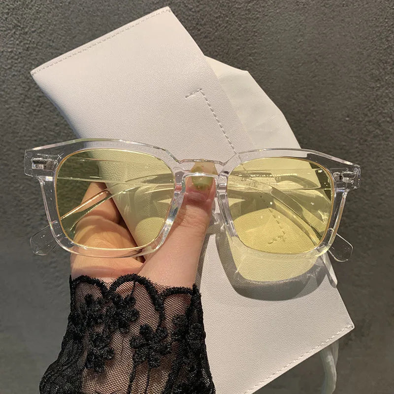 New Unisex Rectangle Vintage Sunglasses 2023 Fashion Design Retro Sun Glasses Female Lady Eyeglass Cat Eye Casual Goggles UV400