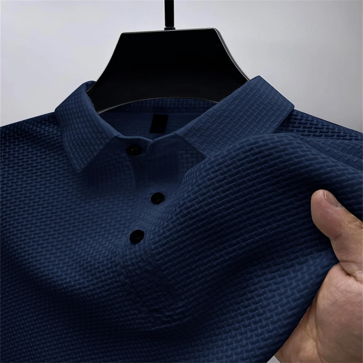Hawaiian Ice Silk Mesh Polo Shirt