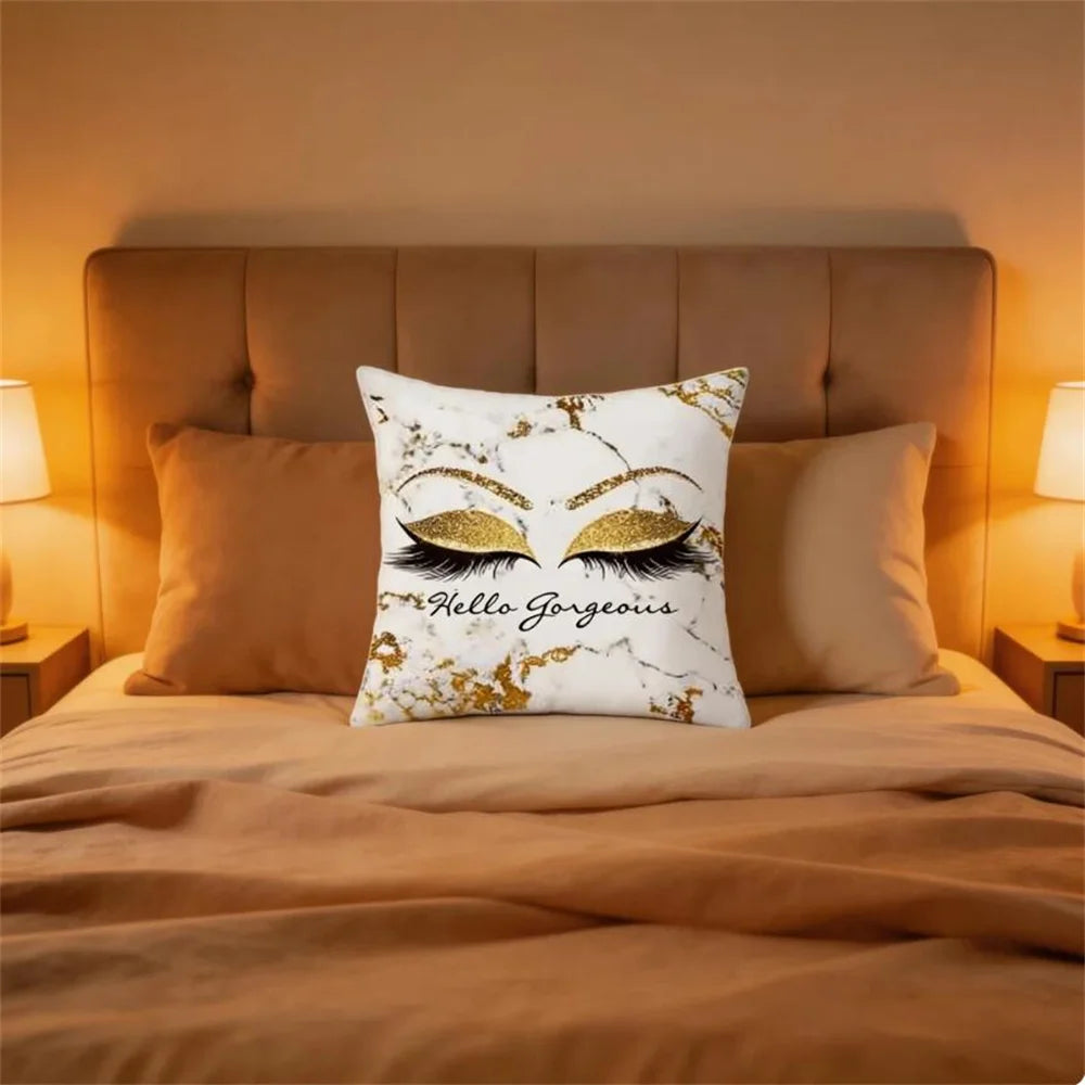 INS Style Peach‑Skin Pillow Case – Soft Square Cushion Cover for Sofa & Home Use