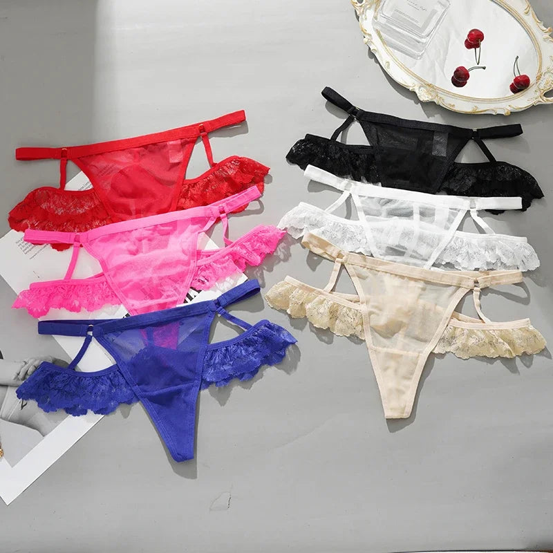 Seamless Lace Hollow‑Out G‑String