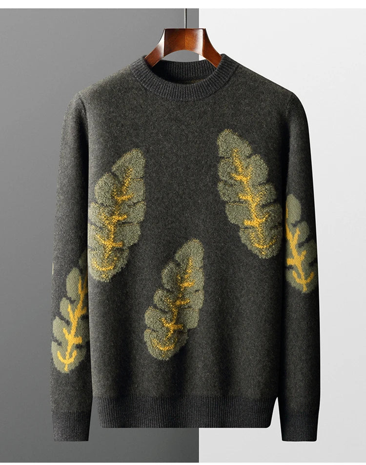 Jacquard Cashmere Merino Wool Sweater
