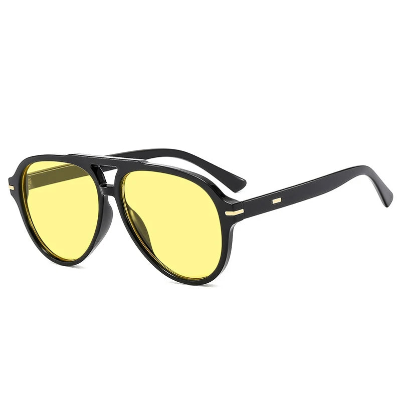 DOHOHDO New Women Sunglasses High End Street Photography Modern Trendy Large Frame Pilot Sun Glasses Hip Hop Sun Glasses UV400