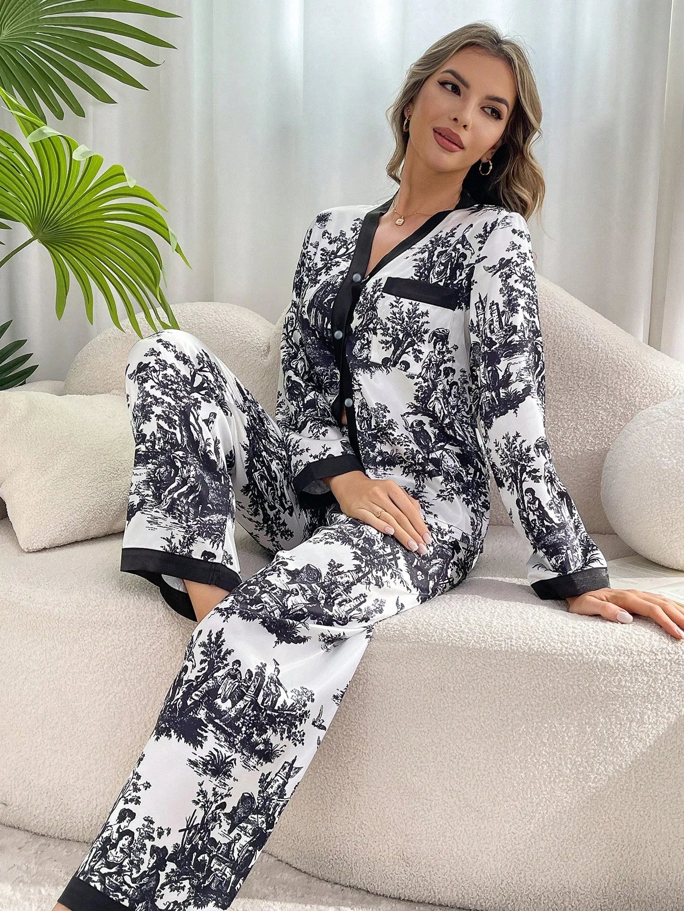 Long Sleeve Pajamas Women Woman Pajama Set Home Wear Set Big Size Women's Pajamas Sleepwear Pigma Winter Sleep Lounge Underwear