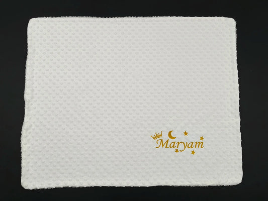 Personalized Baby Blanket with Name for Newborn Boys and Girls Custom Minky Fleece Toddler Crib Stroller Blanket Birthday Gift