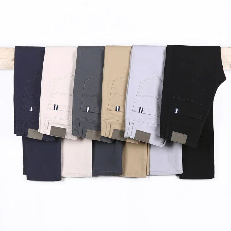 Men’s Casual Elastic Straight Pants