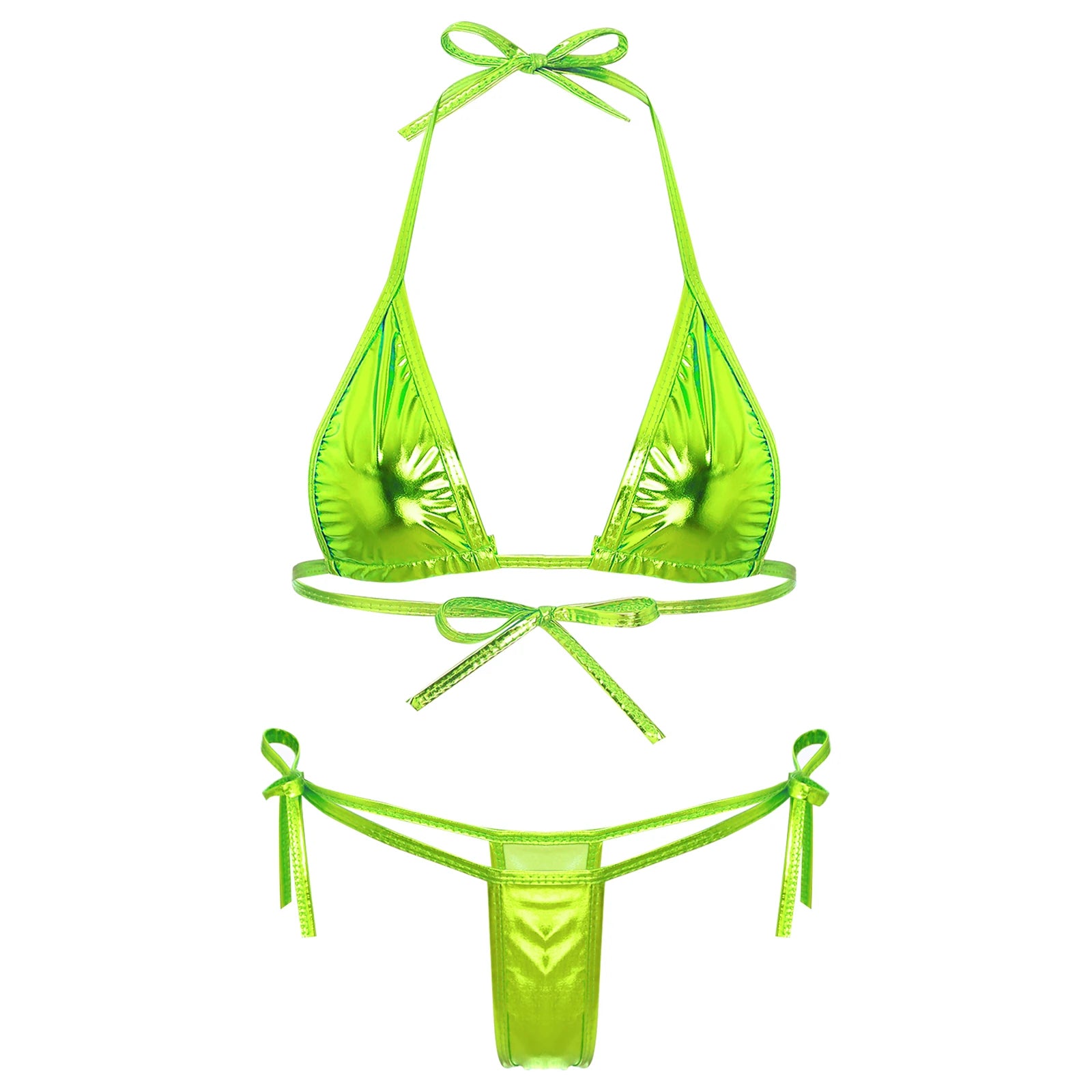 Metallic Shiny Bikini Set
