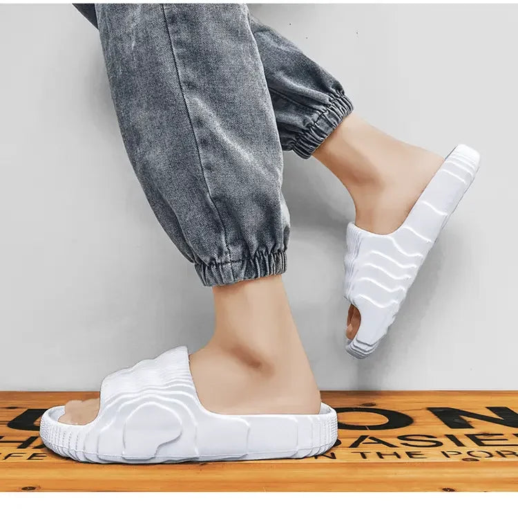 Unisex Summer EVA Platform Slippers — Soft‑Sole Open‑Toe Beach Slides for Women & Men (Sizes 29–46)