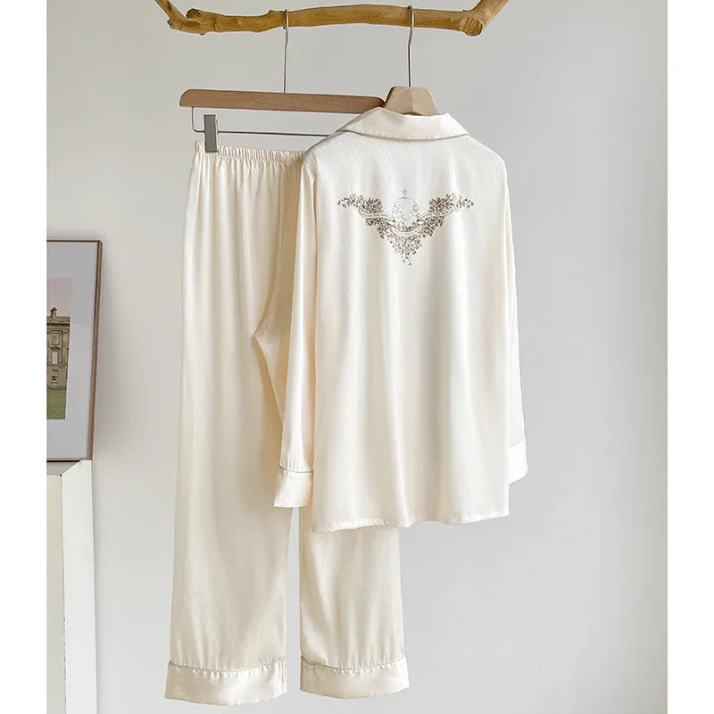 Butterfly Ice Silk Pajama Set