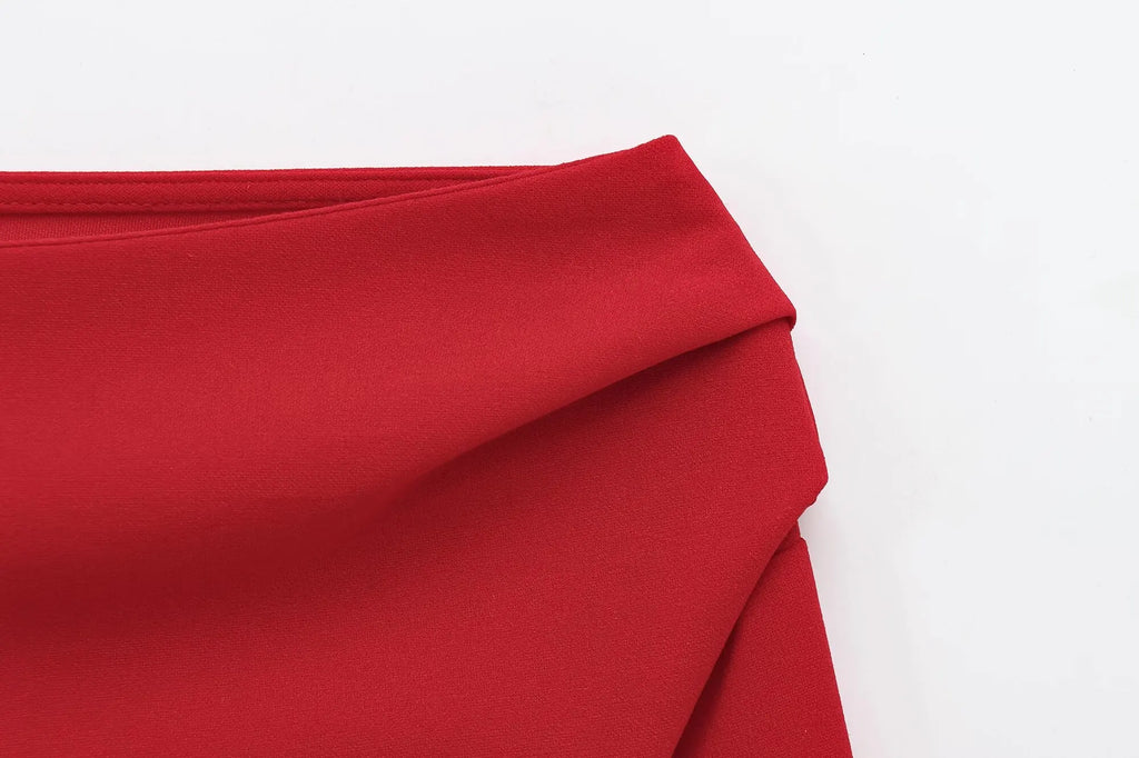 Women’s One‑Shoulder Asymmetrical Long‑Sleeve Y2K Top – HXAO Off‑Shoulder Summer T‑Shirt