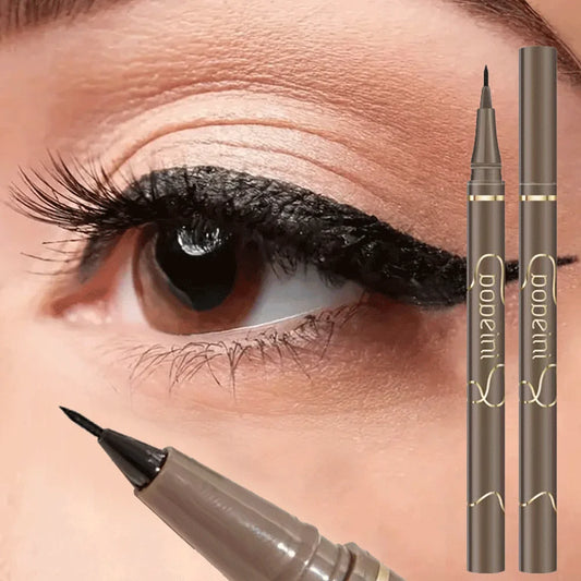 The 4-color fine eyeliner is soft and durable, easy to apply makeup on, fine, quick-drying, long-lasting eyeliner, waterproof