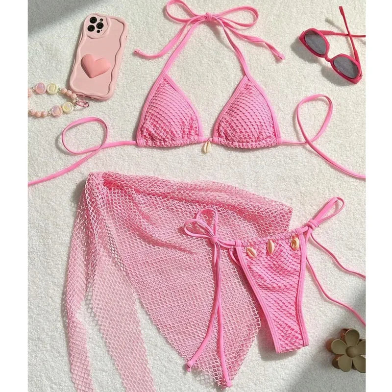 2026 Sexy Bikinis Female Swimsuits Women's Three-Piece Swimwear Beach Swim Wear Bathing Suits Brazilian Bikini Set Pool Bather