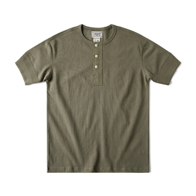 Rugged Bronson Retro Henry Collar Shirt