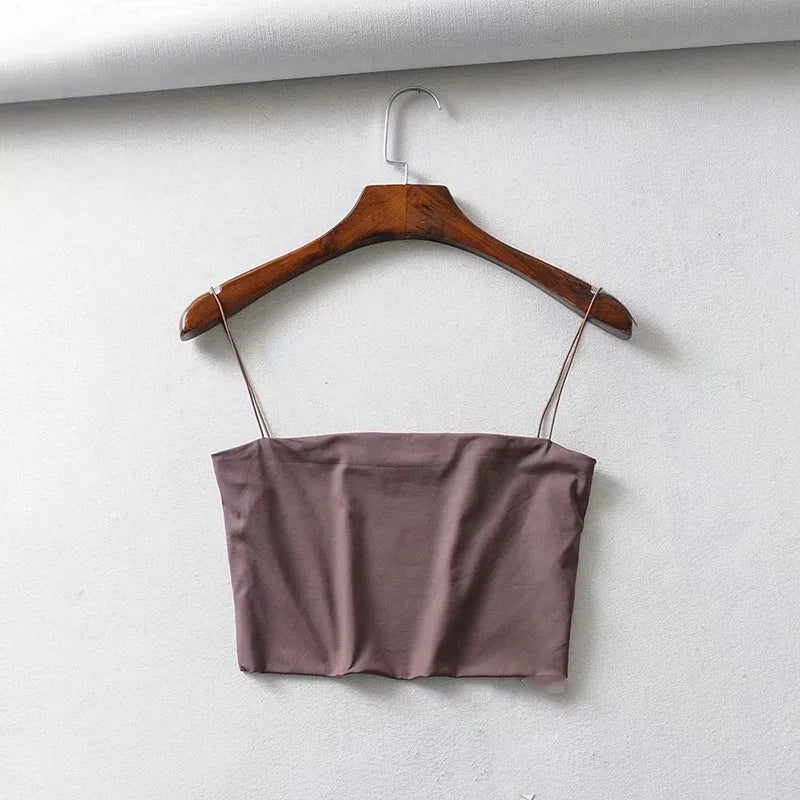 Women’s 2024 Summer Crop Top – Elastic Cotton Sleeveless Camis, Sexy Short Tank Top for Casual Wear