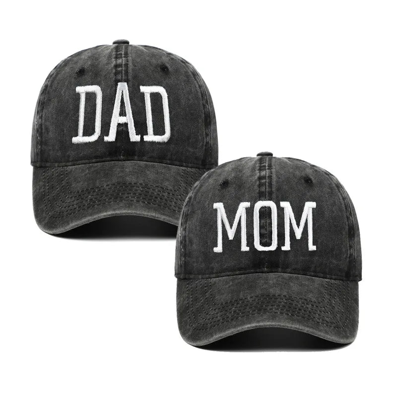 Embroidered Mom & Dad Hats – Adjustable Baseball Caps for Parents | Perfect Mother’s Day & Father’s Day Gift