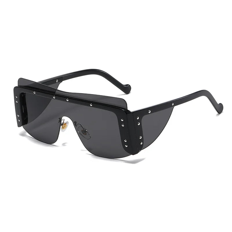 Rimless Square Sunglasses Women Oversized Luxury Brand Mirror Pink Shades Sunglasses Men Trend Female Eyewear Glasses Oculos