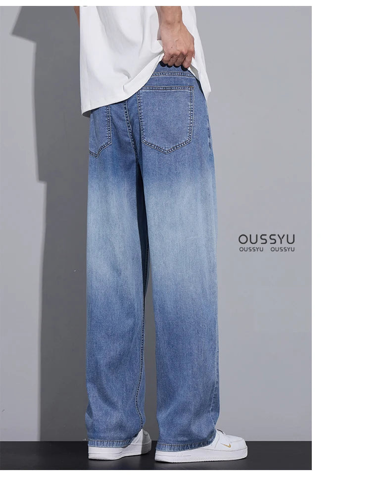 Gradient Grey Lyocell Jeans