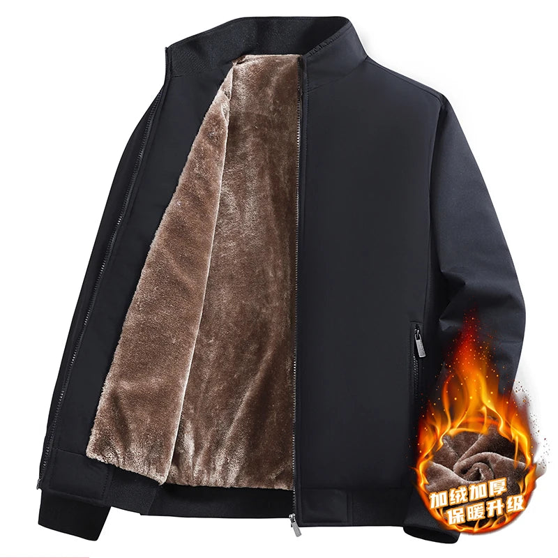 Men's Jacket Stand Collar mens Coat Winter New down jacket fleece Warm Jackets men business leisure coat baseball coats 9985