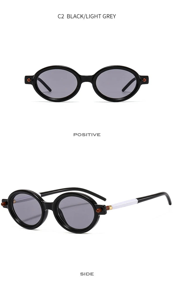Vintage Round Sunglasses Women Luxury Brand Designer UV400 Men High Quality Oval Sun Glasses Female Gafas De Sol Hombre