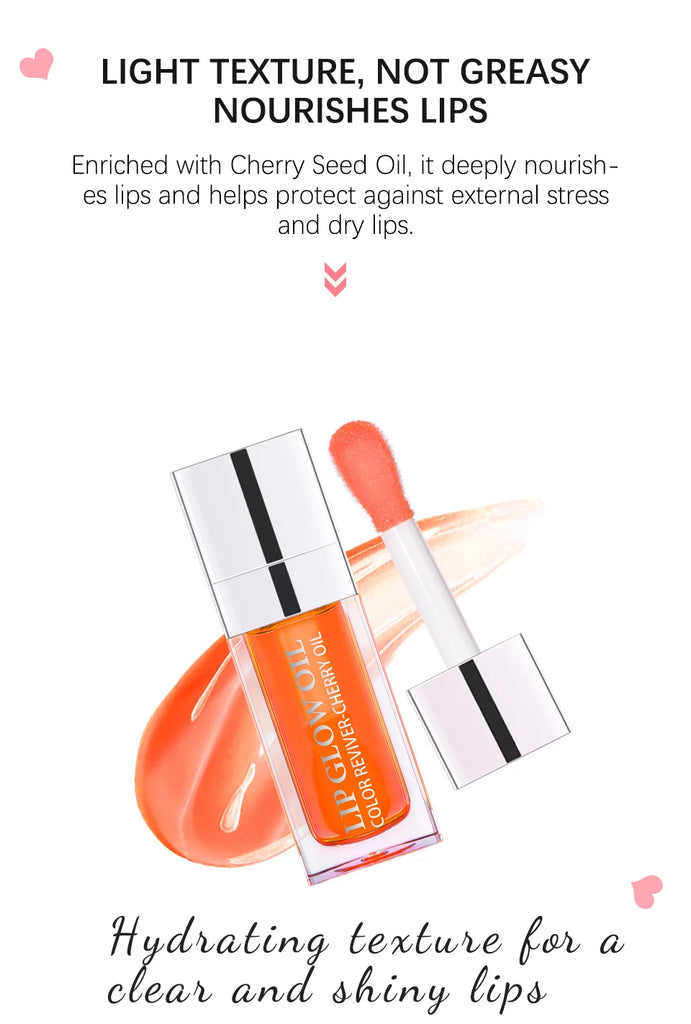 Crystal Jelly Lip Oil – Moisturizing, Plumping & Tinted Glow for Fuller, Softer Lips