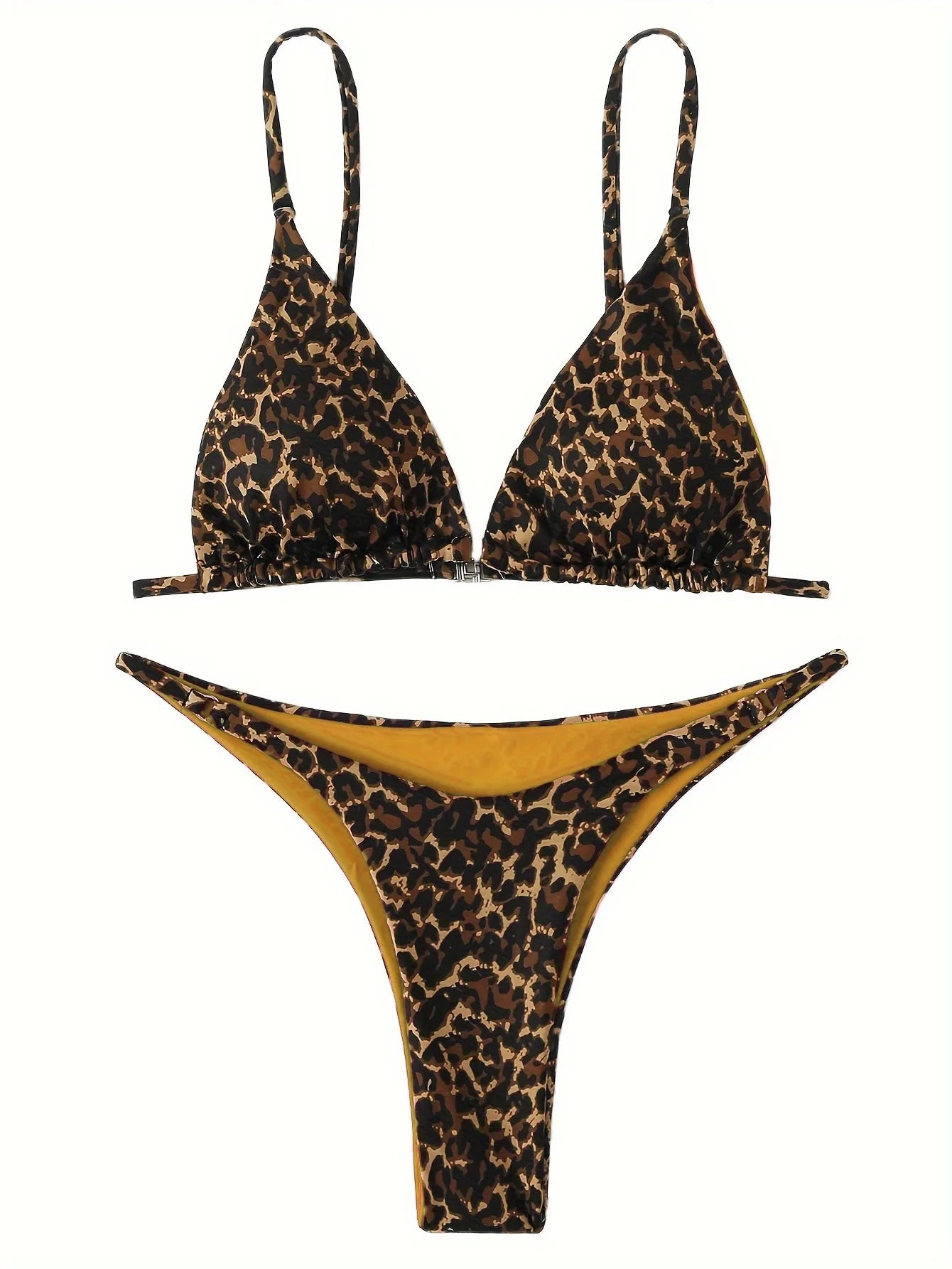 High‑Cut Micro Leopard Bikini