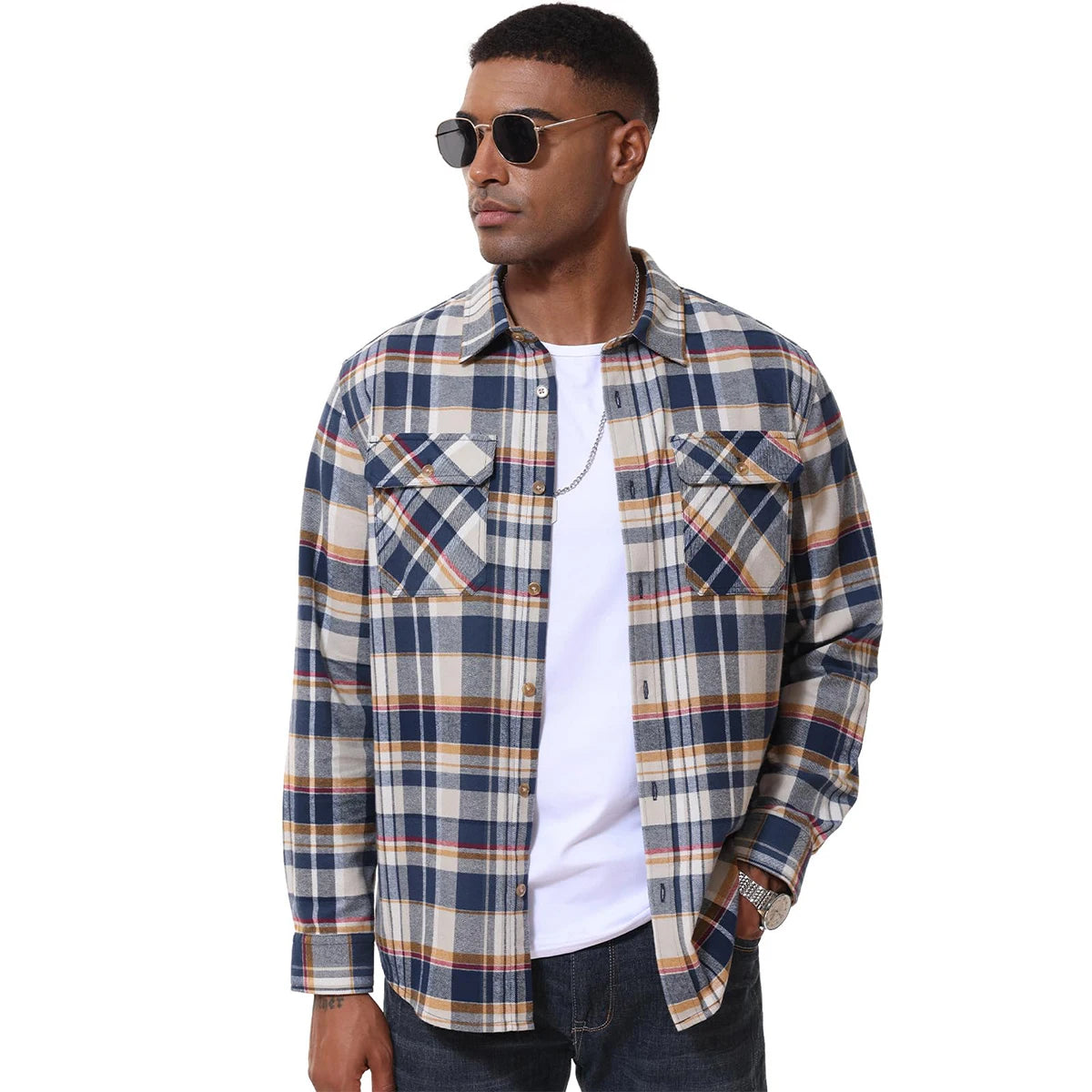 MAGCOMSEN Men’s Flannel Shirt