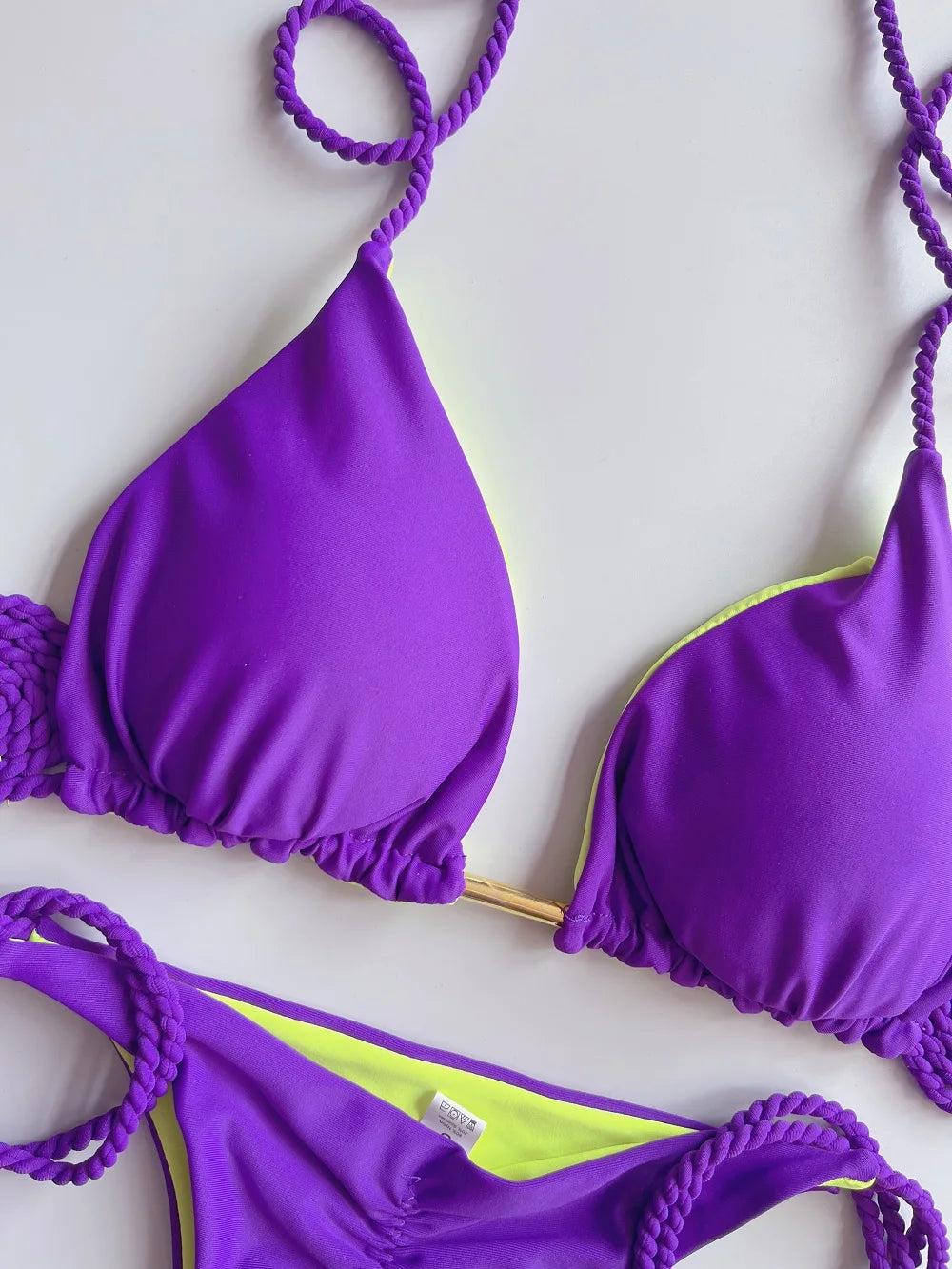 RUOTONSEPT Braided Rope Triangle Bikini