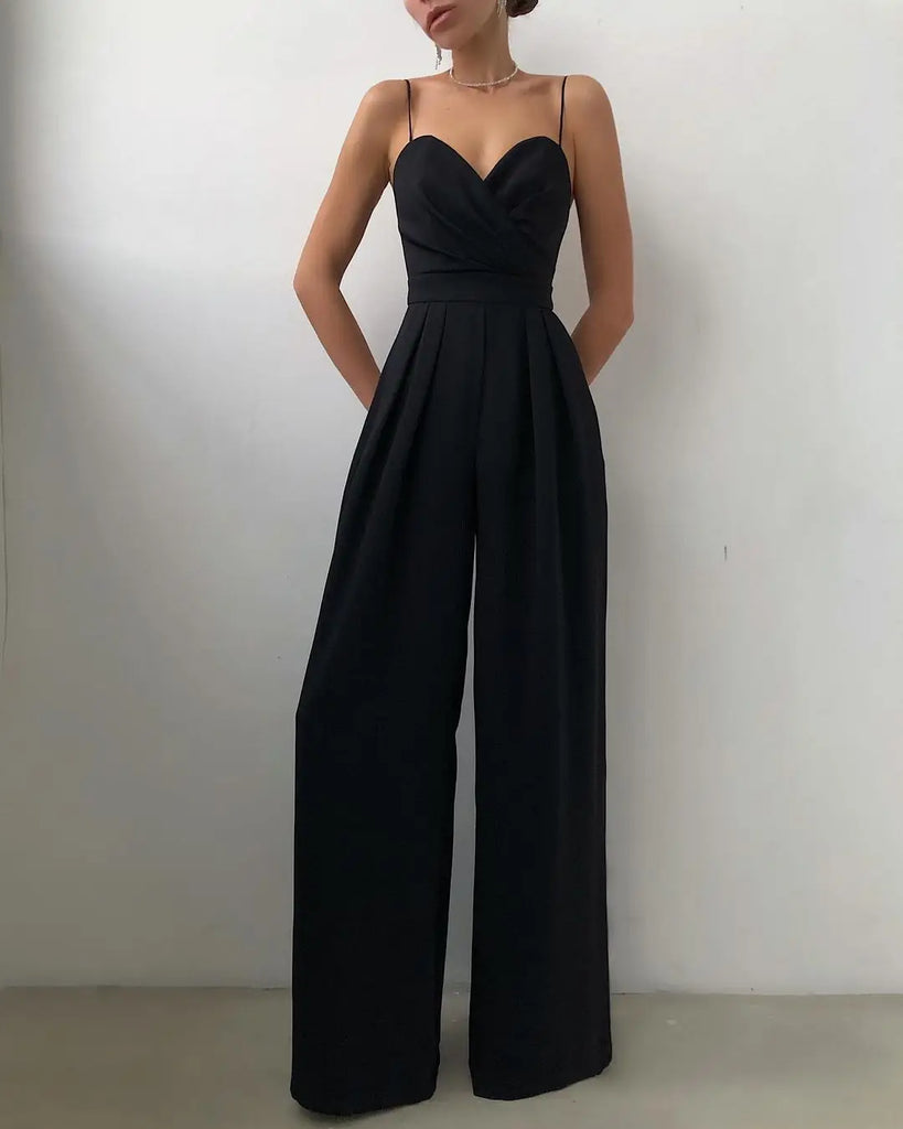 Jumpsuit Suspender Waist Straight Mopping Floor Minimalist Spring and Summer New Jumpsuit Women