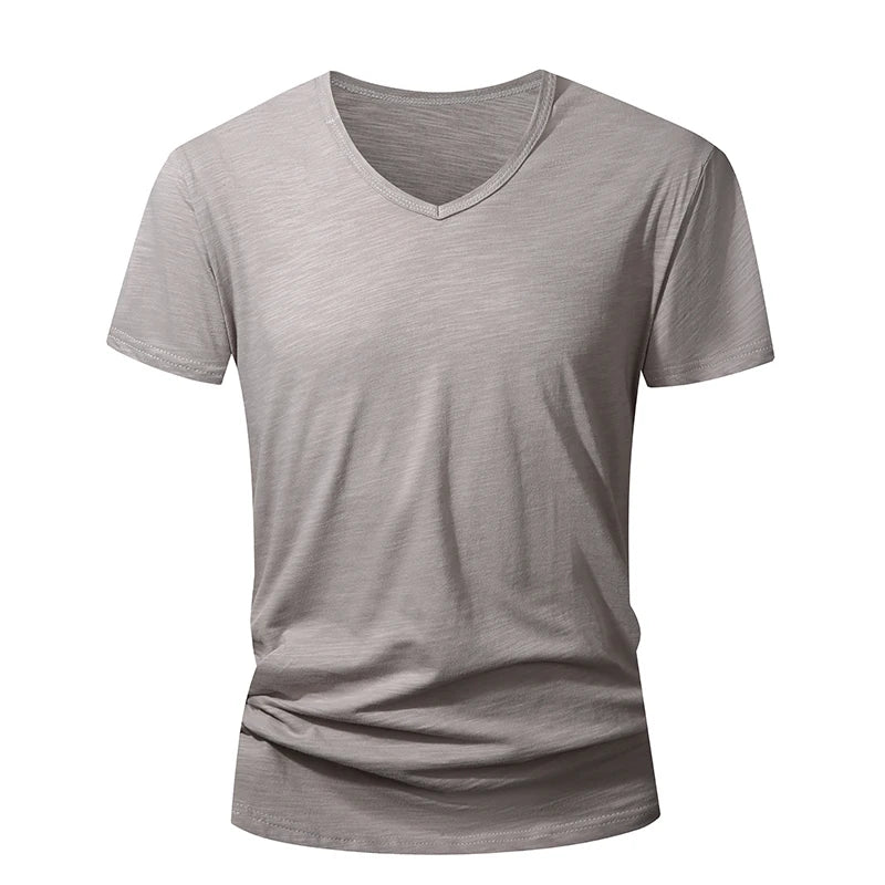 Men’s 100% Cotton T‑Shirt – Soft High‑Quality Summer Short‑Sleeve Tee (Black/White Casual Top)