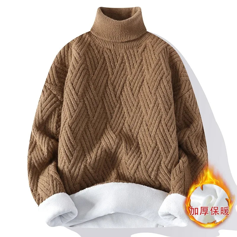 Men’s Winter Fleece Turtleneck Sweater