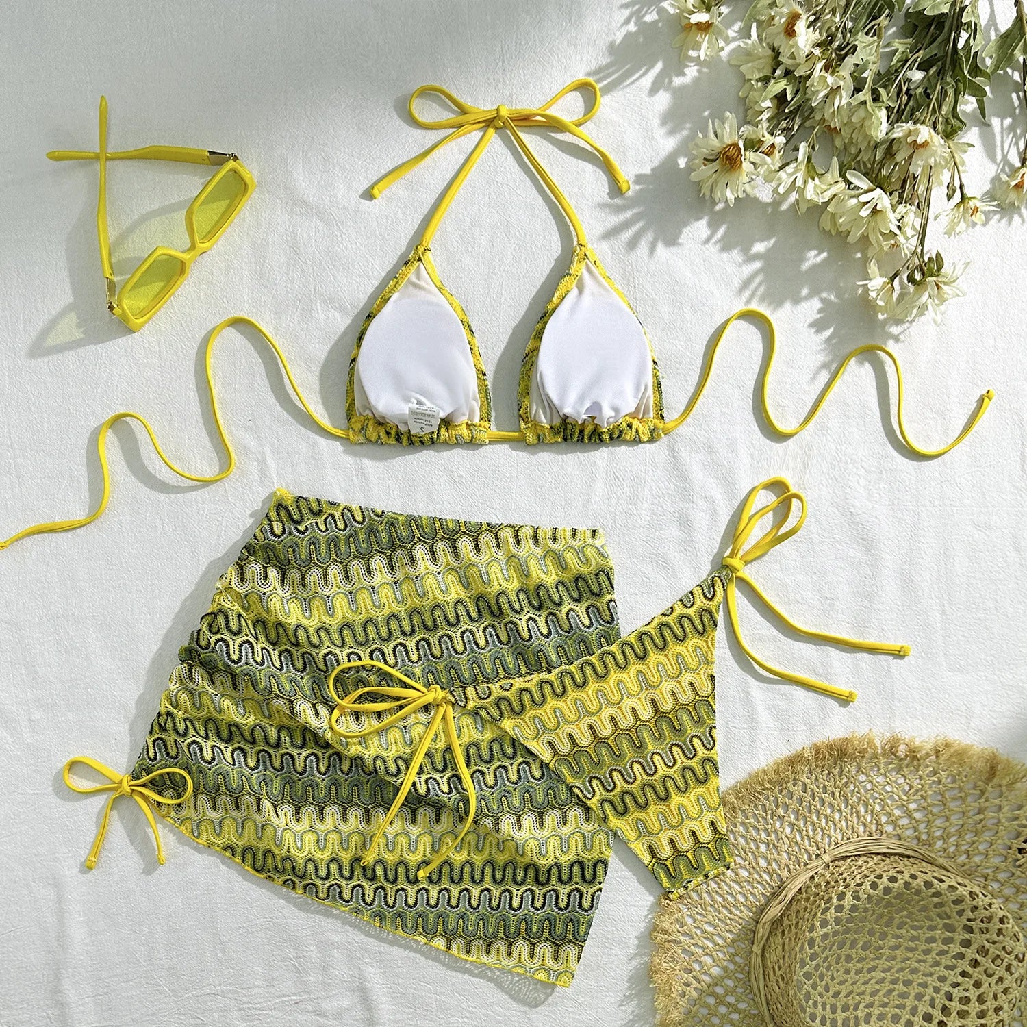 Three‑Piece Brazilian Bikini Set