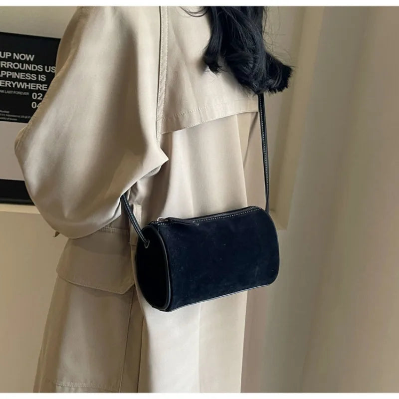 Fashionable Retro Mini PU Leather Shoulder Bags for Women Bucket Crossbody Bag 2026 Winter Luxury Designer Purses and Handbags