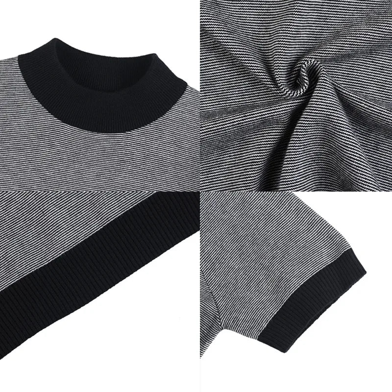 Men’s Turtleneck Short‑Sleeve Sweater