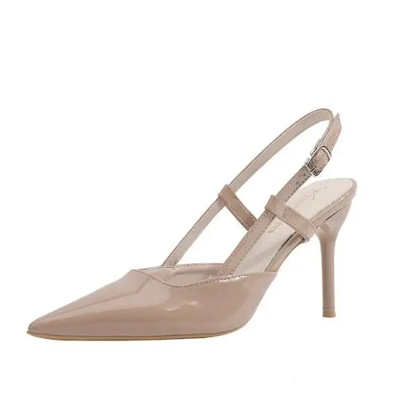 New Brand Plus Size 34-42 Women Heeled Sandals Retro Rome High Heels Shoes Women High Heel INS Leather Buckle Pumps Mules